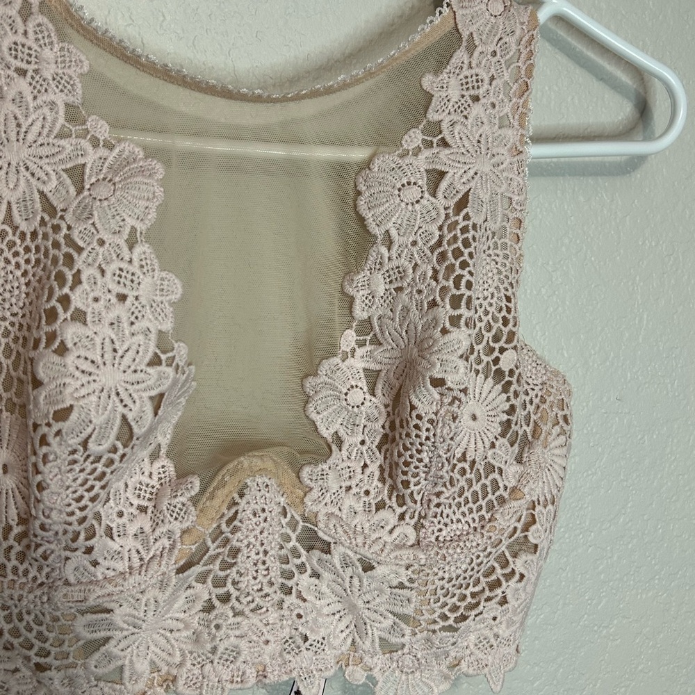 Victoria Secret DREAM ANGELS Lace Mesh Long Line Bra Size 32 D NWOT - Picture 4 of 5
